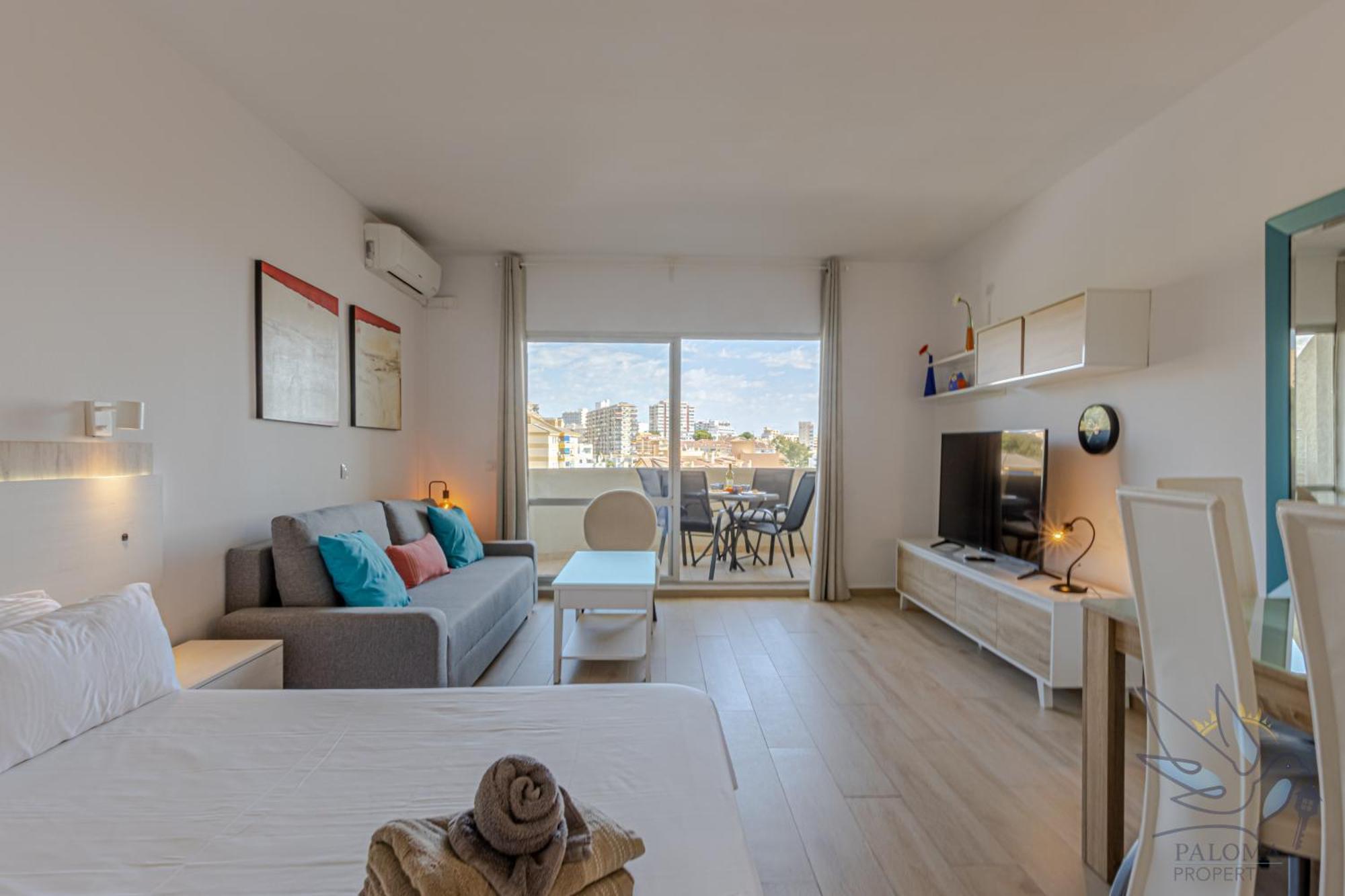 Benal Beach Suite, Parque Acuatico Y Vistas Al Mar Benalmádena Exterior foto